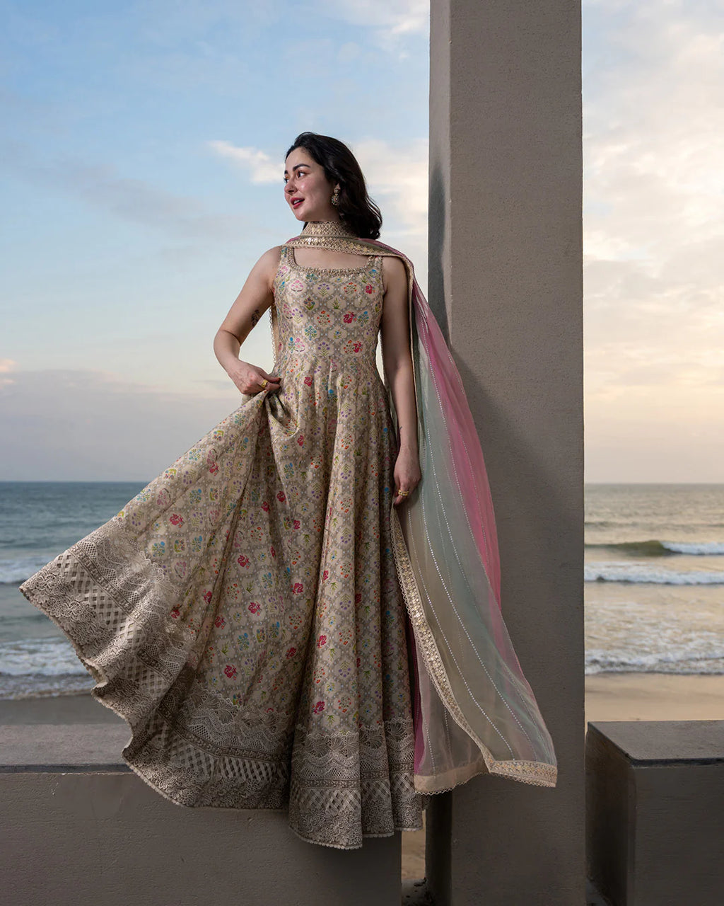Faiza Saqlain – Pastel Mosaic Embroidered Lawn – 3PC