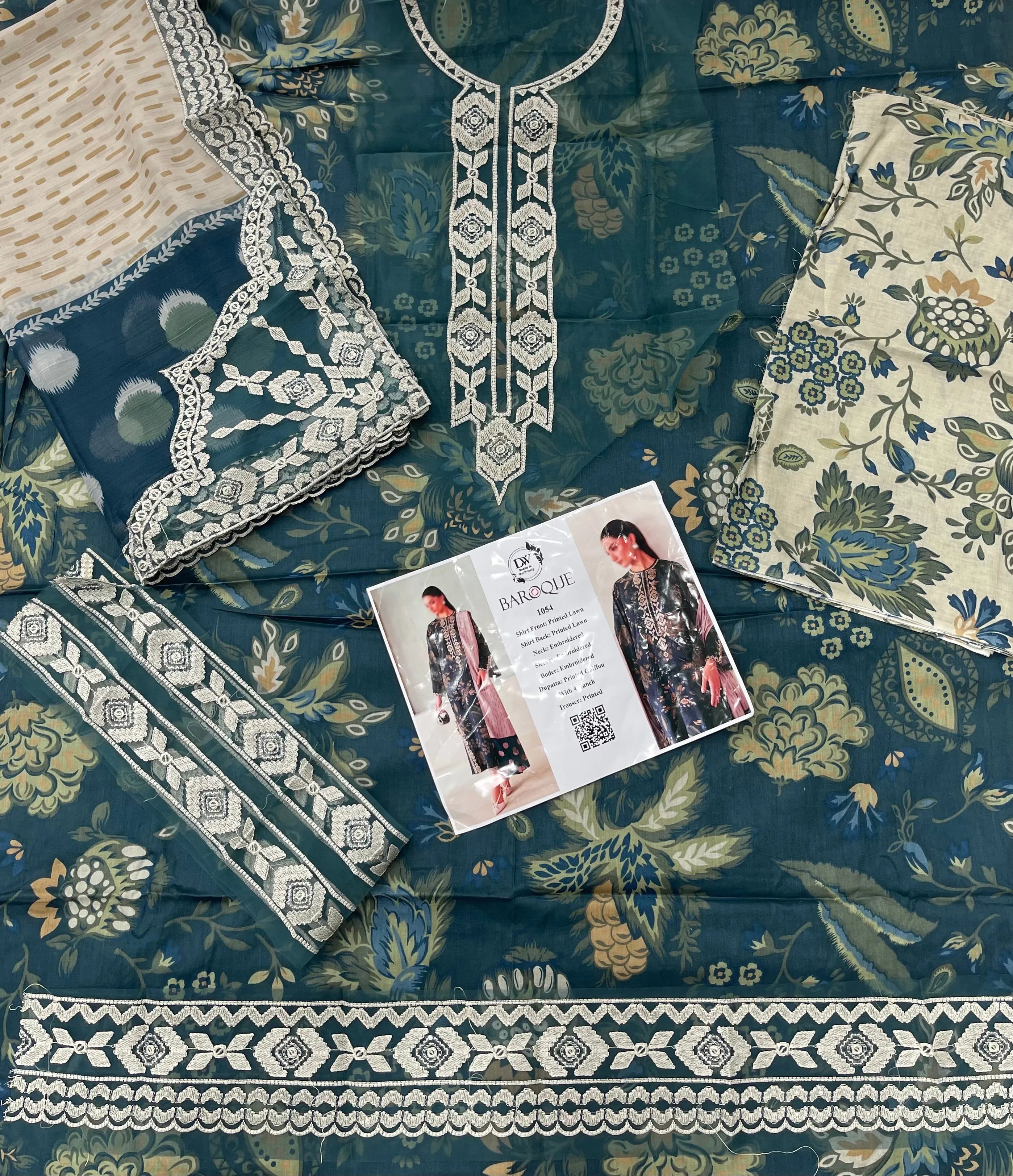 Baroque – Emerald Royale Embroidered Lawn – 3PC