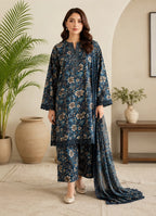 Imrozia – Midnight Fleur Printed Lawn – 3PC