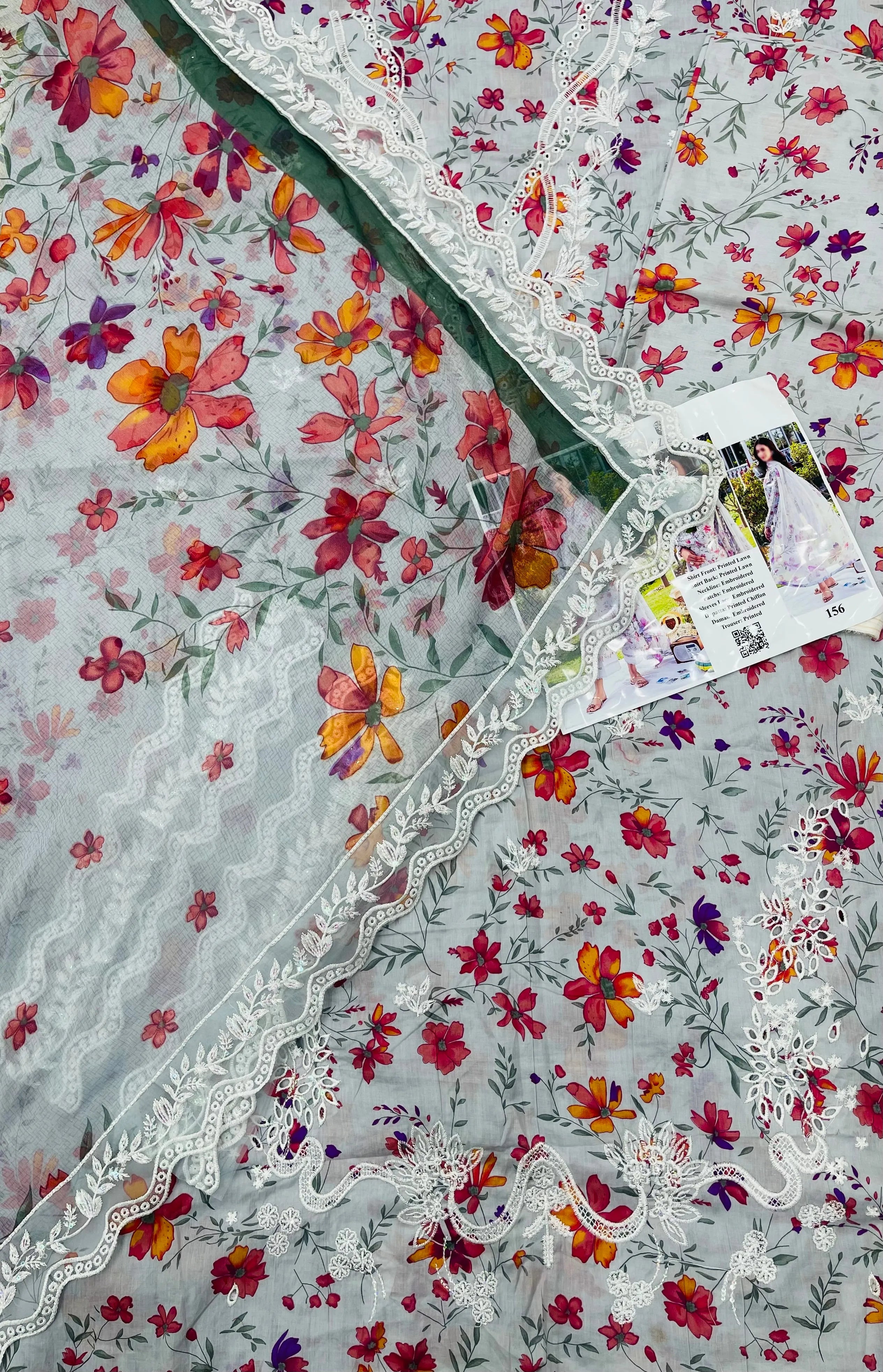 Izel – Blossom Mist Embroidered Lawn – 3PC