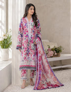 Maria.B – Floral Amethyst Embroidered Lawn | Luxury 3PC Collection