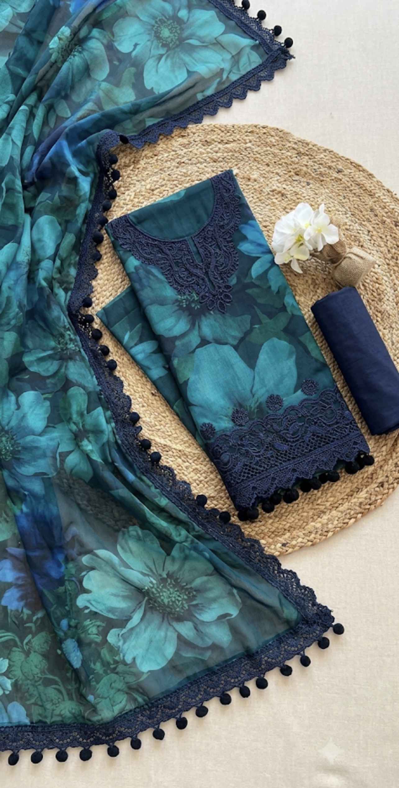 Baroque – Emerald Tide Digital Printed Lawn 3PC