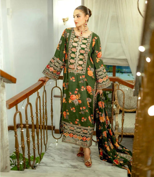 Aneela’s – Floral Elegance Embroidered Lawn – 3PC