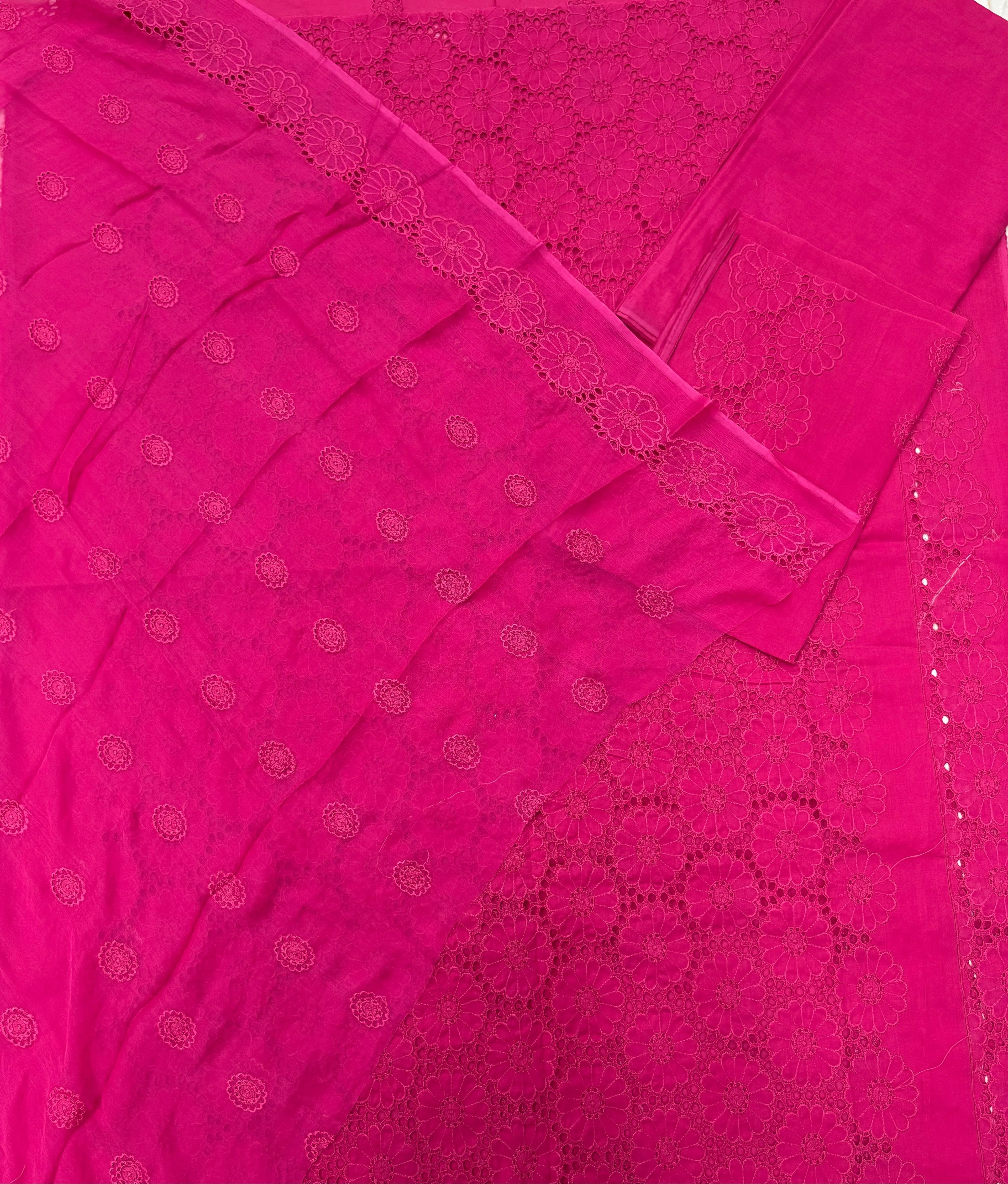 Qadri Arts – Fuchsia Grace Chikankari – 3PC
