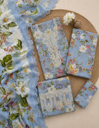 Maria B – Celeste Bloom Embroidered Floral Lawn – 3PC