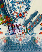 Maria B – Ivory Pomegranate Embroidered Lawn – 3PC