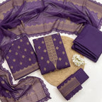 Qadri Arts – Royal Amethyst Broshia – 3PC