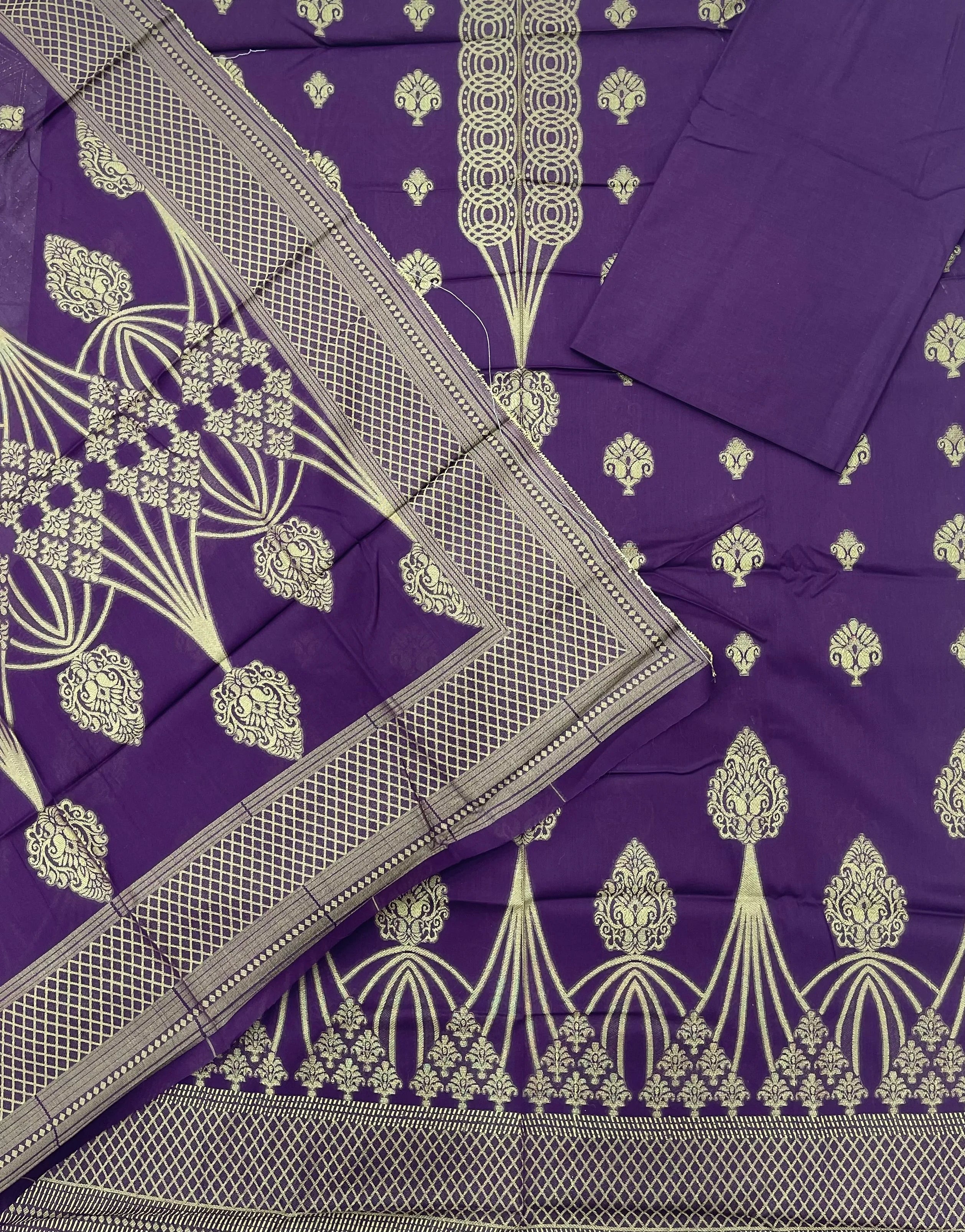 Qadri Arts – Royal Amethyst Broshia – 3PC