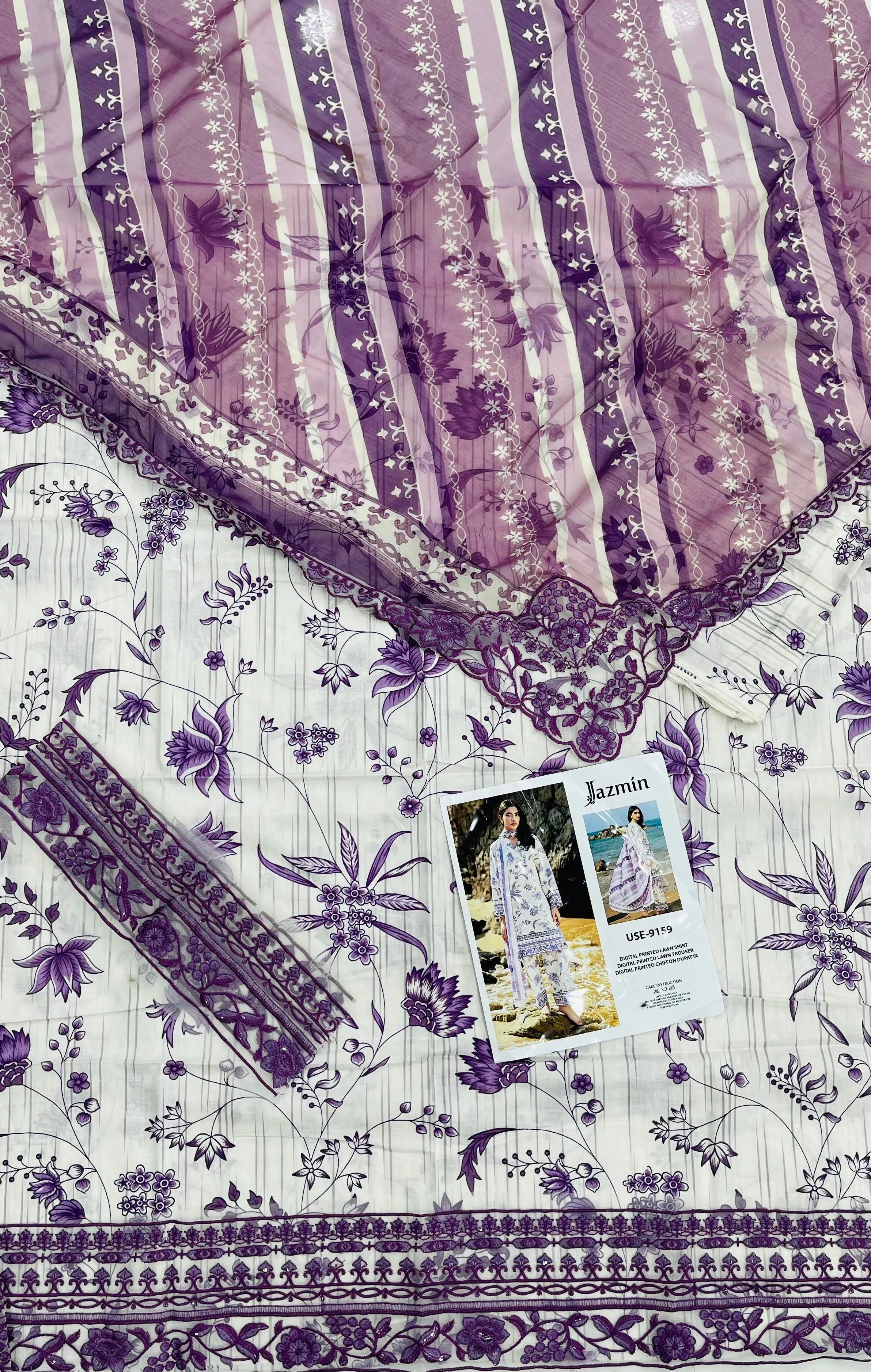 Jazmin – Lavender Coast | Printed Lawn 3Pc