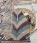 Maria B Inspired Luxury Lawn 3 Piece Suit – Pastel Chevron Embroidered Edition