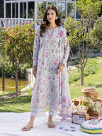Izel – Blossom Mist Embroidered Lawn – 3PC