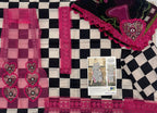 Maria B – Modern Black & White Checkerboard Geometric Lawn – 3PC