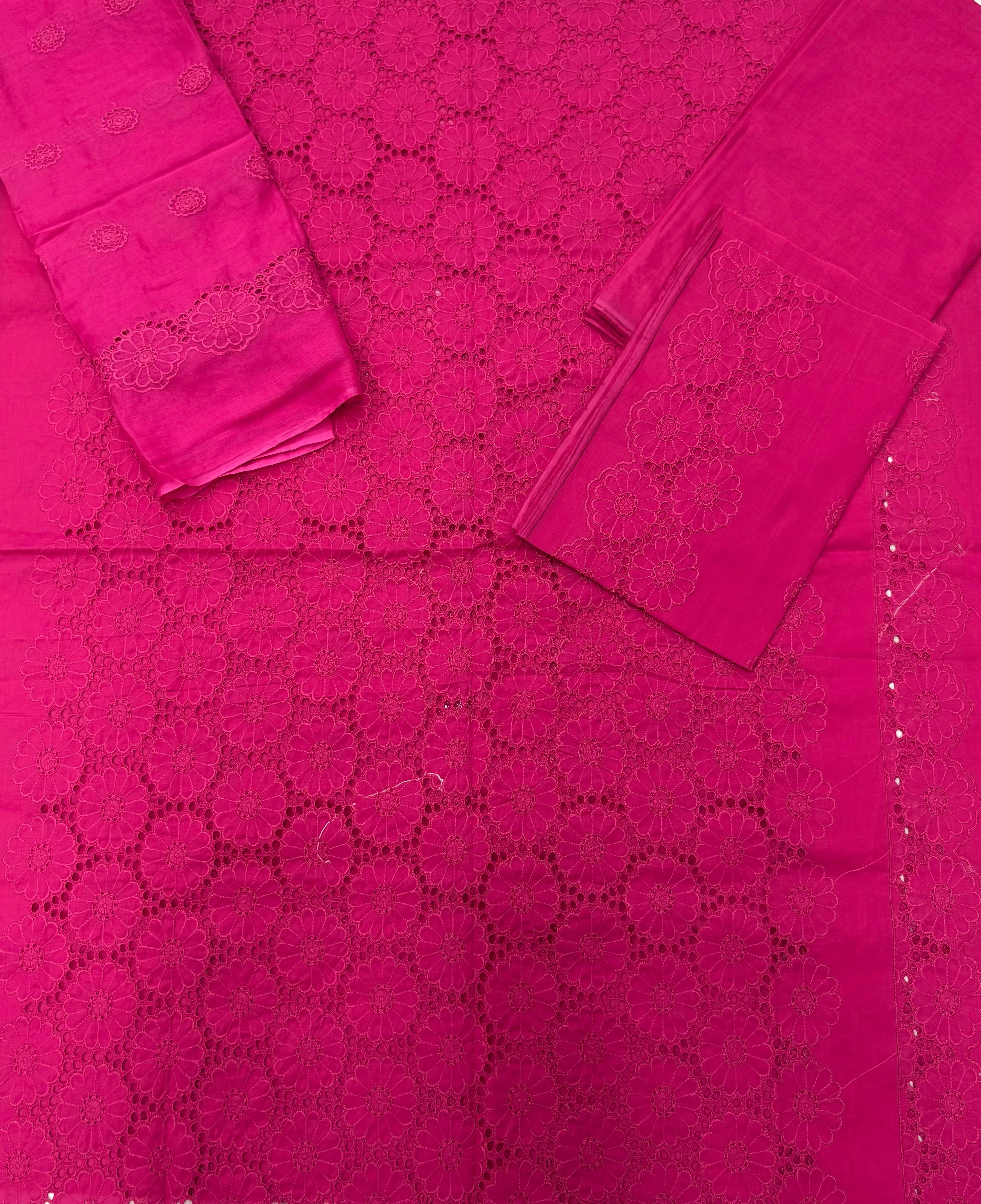 Qadri Arts – Fuchsia Grace Chikankari – 3PC