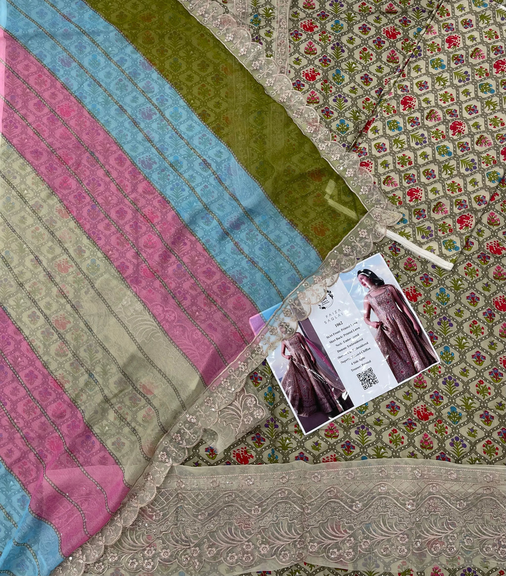Faiza Saqlain – Pastel Mosaic Embroidered Lawn – 3PC