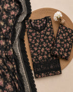 Izel – Noir Blossom Embroidered Lawn – 3PC