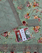 Iznik – Mint Serenity Floral Embroidered Lawn – 3PC