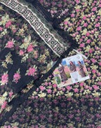 Izel – Noir Blossom Embroidered Lawn – 3PC