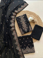 Qadri Arts – Midnight Opal Embroidered Luxury Lawn – 3PC