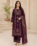 Hussain Rehar – Emerald Botanical Embroidered Lawn – 3PC