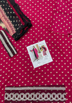 Baroque – Ruby Noir Polka Printed Lawn – 3PC